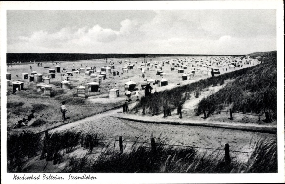 Postcard Insel Baltrum in Ostfriesland, beach