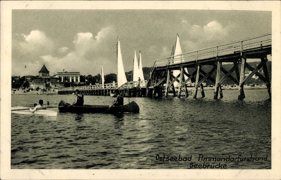 Ak Ostseebad Timmendorfer Strand, Ostseebad Timmendorferstrand, Seebrücke, Boote, Segelboote