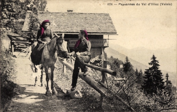 KP Val d'Illiez Canton Valais, kobiety w tradycyjnych strojach