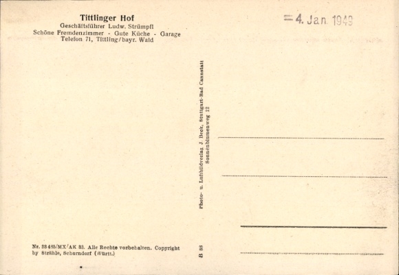 Postcard Tittling in the Dreiburgenland Lower Bavaria, aerial photograph, Tittlinger Hof
