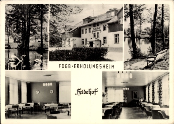 Ak Weinböhla in Sachsen, FDGB Erholungsheim Heidehof, Innen
