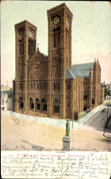 Ak Providence Rhode Island VS, kathedraal van de heiligen Peter en Paul