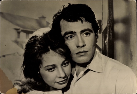 Postcard actors Anda Caropol and Vasile Ichim, Romania