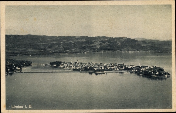 PC Lindau on Lake Constance Swabia, distant view