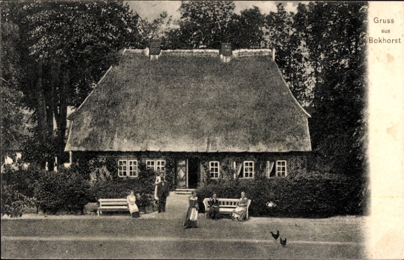 Ak Bokhorst in Holstein, woongebouw, bewoner