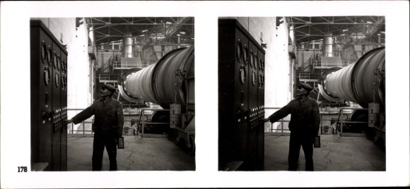 Stereo image photo &quot;The NS model companies 1937-38&quot;, No. 178, Portland cement factory Alemannia, Höver