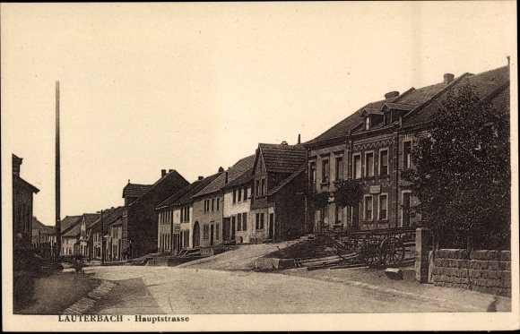 PC Lauterbach Völklingen in Saarland, view of the main street