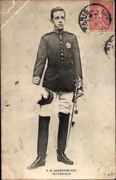 Postcard Alfonso XIII, King Alfonso 13th of Spain