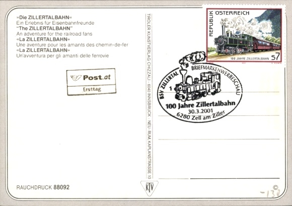 Photo Postcard Zillertalbahn