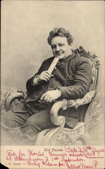 Ak Schauspieler Olaf Poulsen, Sitzportrait, Sessel