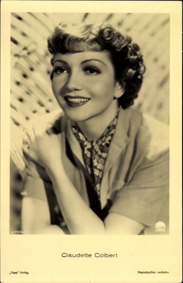Actrice Claudette Colbert, portret