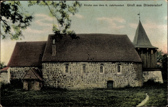 Ak Bliedersdorf in Nedersaksen, kerk uit de 9e eeuw