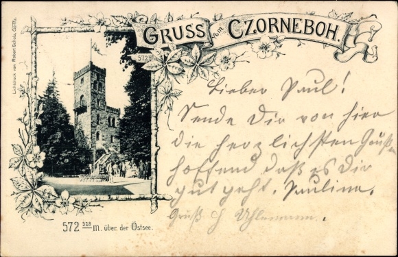 Ak Cunewalde in der Oberlausitz, Czorneboh, toren