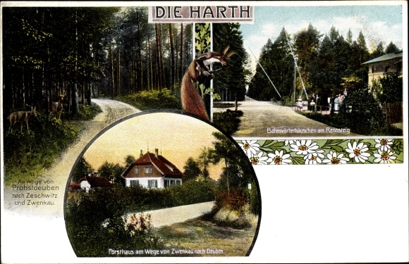 PC Zwenkau in Saxony, Die Harth, gatekeeper&#39;s cottage on the Rennsteig, forester&#39;s house