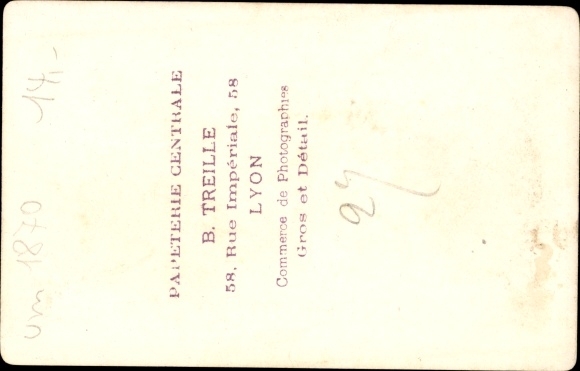 CdV Lyon Rhône, around 1870, Place Napoleon