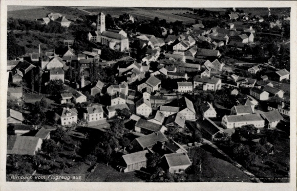 Postcard Birnbach in the Westerwald, aerial photograph