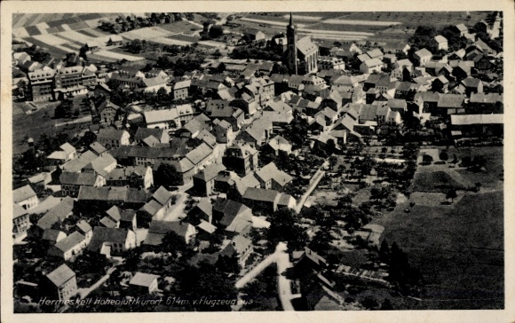 Postcard Hermeskeil in the Hunsrück, aerial photograph