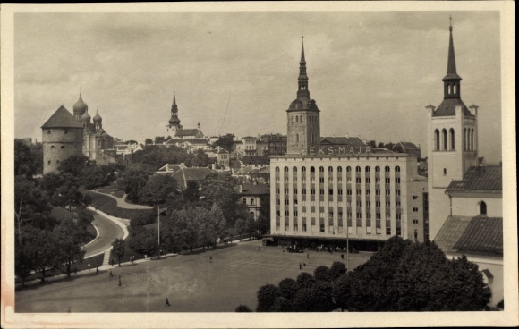 Photo Postcard Tallinn Reval Estonia, partial view of the city, Eeksmaja