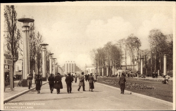 Postcard Bruxelles Brussels, Exposition, World Exhibition 1935, Avenue du Centenaire