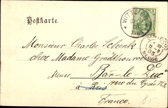 Postcard Wittlich in the Eifel, teacher training college