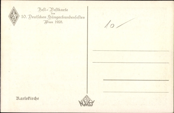 Artist PC Vienna 4 Wieden, 10th German Singers' Association Festival 1928, Karlskirche