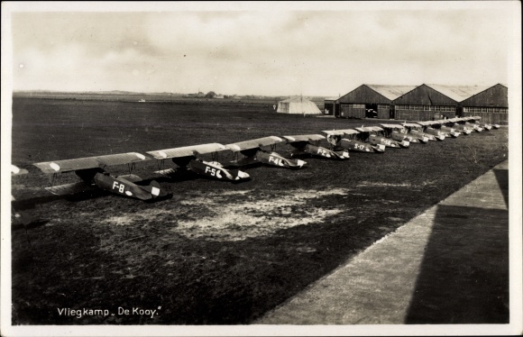 Postcard Den Helder North Holland Netherlands, Vliegkamp De Kooy, Dutch military aircraft
