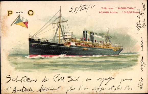 litho TS Mooltan, P&O