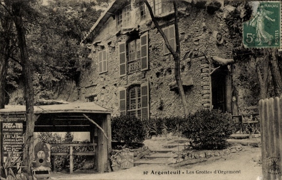 Ak Argenteuil Val d'Oise, Grottes d'Orgemont