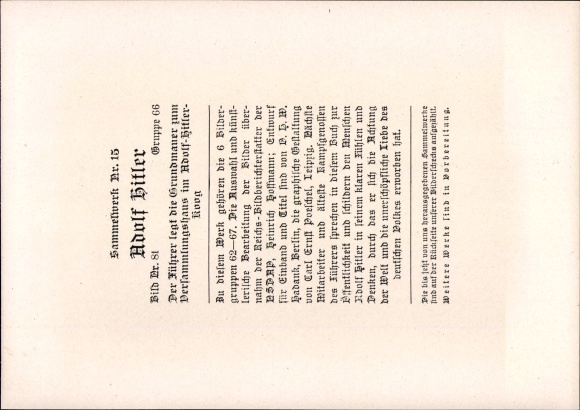 Collective picture Adolf Hitler, laying of the foundation stone, Adolf-Hitler-Koog, collective work no. 15 picture 81