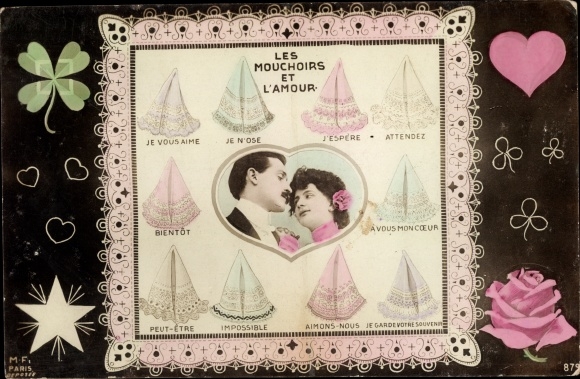 PC Les Mouchoirs et l&#39;Amour, lovers, handkerchief, messages