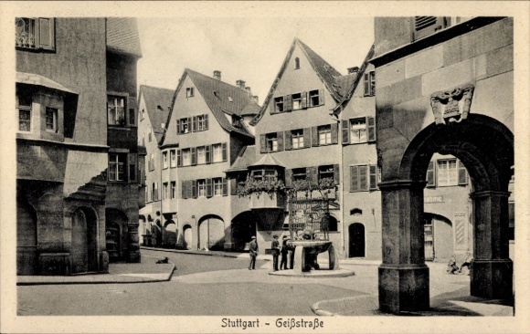 Postcard Stuttgart in Württemberg, Geißstraße