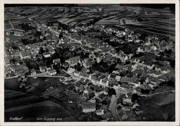 Postcard Krofdorf Gleiberg Wettenberg in Hesse, aerial photograph