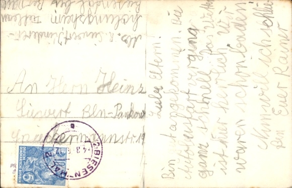 Postcard Biesenthal in der Mark, residential building