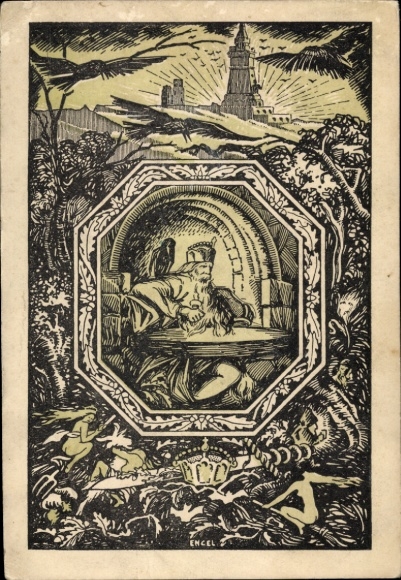 Artist Postcard Bad Frankenhausen in the Kyffhäuserkreis, 25th anniversary of the Kyffhäuser monument 1921