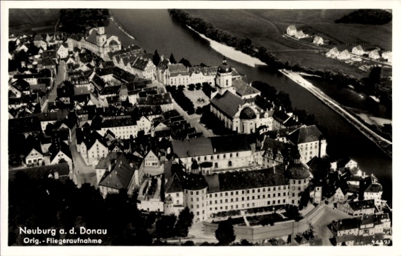 Postcard Neuburg an der Donau Upper Bavaria, Neuburg ad Donau from the plane