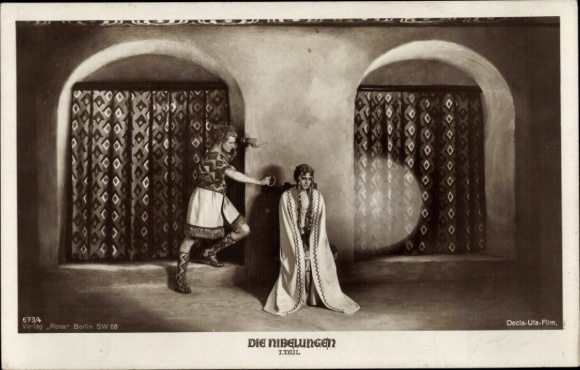 Postcard film scene, The Nibelungen, Part I