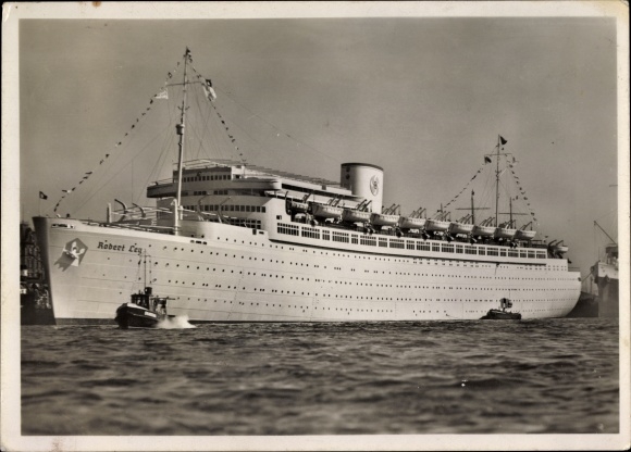 Postcard KDF Elektroschiff Robert Ley