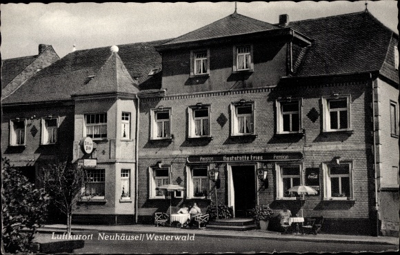 Postcard Neuhäusel in the Westerwald, restaurant Fries