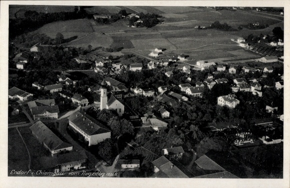 Postcard Bad Endorf im Chiemgau, aerial photograph