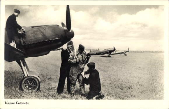 Ak Messerschmitt Bf 109 E-3 Kampfflugzeuge der Luftwaffe, Fallschirmjäger