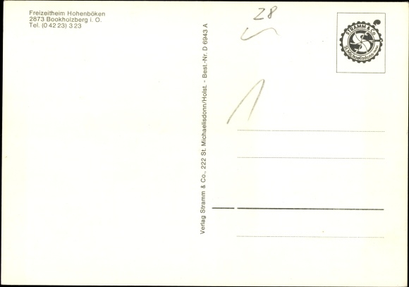 Postcard Bookholzberg Ganderkesee in Lower Saxony, leisure center Hohenböken