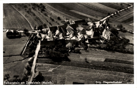 Postcard Falkenstein in der Oberpfalz, aerial photograph, Gasthaus zum Zabelstein