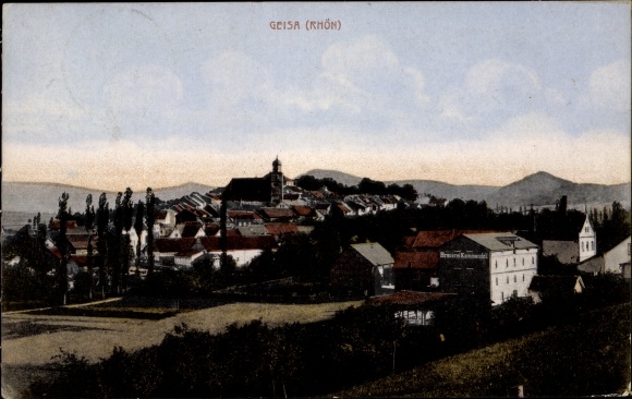Postcard Geisa in the Rhön Thuringia, total view