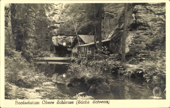 Postcard Hinterhermsdorf Sebnitz Saxon Switzerland, Upper Lock