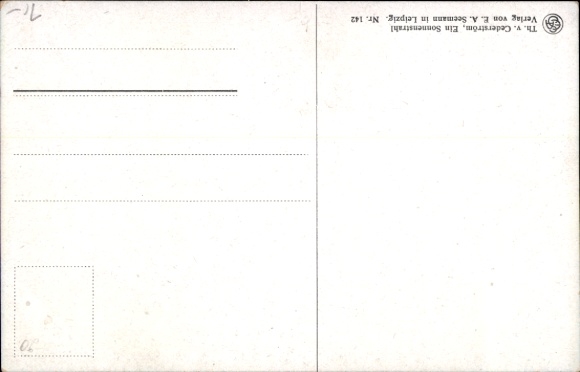 Artist Postcard Cederström, Th. v., A sunbeam, monk at the window