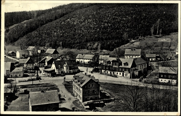 Postcard Niedermöbel Schmiedeberg in the Ore Mountains, view of the place