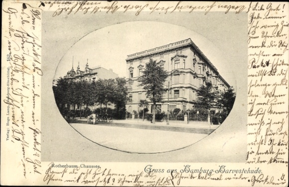 Passepartout Postcard Hamburg Eimsbüttel Harvestehude, Rotherbaum Chaussee