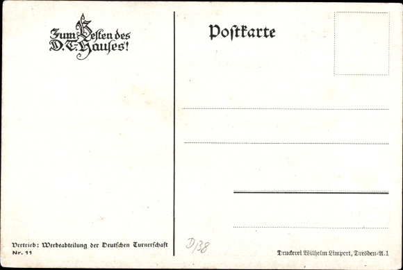 Kunstenaar ansichtkaart Amtsberg, Otto, flame up, gymnastiek, DT