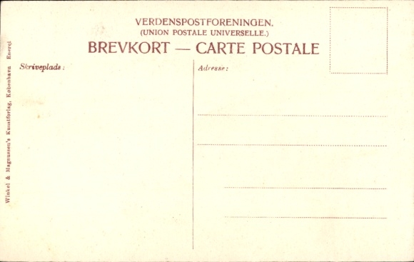 Postcard Woman in Danish Costume