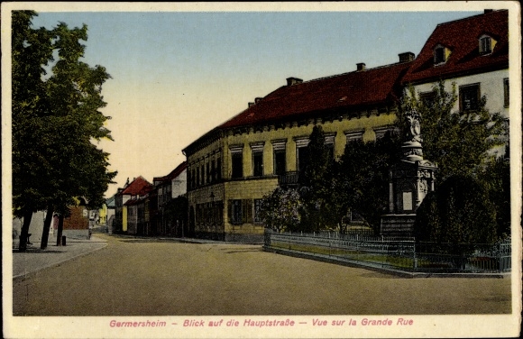 Postcard Germersheim in Rhineland-Palatinate, main street